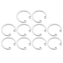 10Pcs 22mm Internal Retaining Ring Circlip, 304 Stainless Steel Internal Circlip Snap Rings C-Clips for Grooved Shafts Studs, Silver Tone