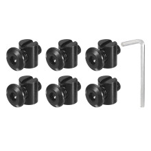 25Pcs Hex Socket Head Screws Bolts Barrel Nuts, M6 x 15mm Socket Furniture Bed Bolt Barrel Nuts with Wrench for Chairs Cots, Black