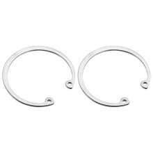 2Pcs 65mm Internal Retaining Ring Circlip, 304 Stainless Steel Internal Circlip Snap Rings C-Clips for Grooved Shafts Studs, Silver Tone