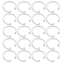 50Pcs 34mm Internal Retaining Ring Circlip, 304 Stainless Steel Internal Circlip Snap Rings C-Clips for Grooved Shafts Studs, Silver Tone
