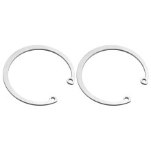 2Pcs 72mm Internal Retaining Ring Circlip, 304 Stainless Steel Internal Circlip Snap Rings C-Clips for Grooved Shafts Studs, Silver Tone