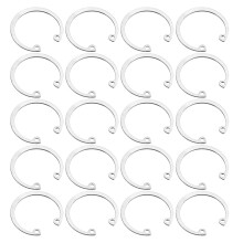 20Pcs 38mm Internal Retaining Ring Circlip, 304 Stainless Steel Internal Circlip Snap Rings C-Clips for Grooved Shafts Studs, Silver Tone