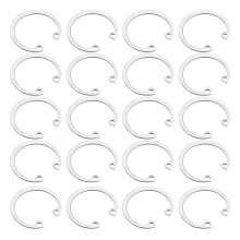 50Pcs 26mm Internal Retaining Ring Circlip, 304 Stainless Steel Internal Circlip Snap Rings C-Clips for Grooved Shafts Studs, Silver Tone