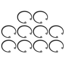 10Pcs 50mm Internal Retaining Ring Circlip, 65 Mn Metal Internal Circlip Snap Rings C-Clips for Grooved Shafts Studs, Black