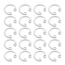 50Pcs 12mm Internal Retaining Ring Circlip, 304 Stainless Steel Internal Circlip Snap Rings C-Clips for Grooved Shafts Studs, Silver Tone