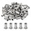 200Pcs Rivet Nuts Flat Head, M5 Stainless Steel 304 Threaded Insert Nuts Knurled Body 1