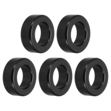 5Pcs Toroid Core, 24x42x16mm Iron Ferrite Chokes Ring Power Toroidal Transformer to Stabilize Signal Transmission Resist Electromagnetic Interference,