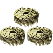 1200 Count Siding Nails 2" x 0.083" 15-Degree Ring Shank Full Round Head Collated Wire Coil for Lath and Sheathing Materials