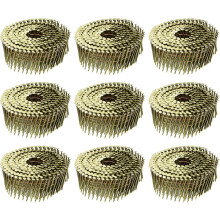 3600 Count Siding Nails 1-3/4" x 0.083" 15-Degree Ring Shank Full Round Head Collated Wire Coil-for Lath and Sheathing Materials