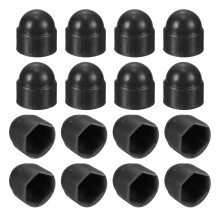 50pcs Hex Nut Cover, M4 Black Plastic Dome Nut Protection Cap Hex Bolt Nut Covers for Hexagon Screws, Bolts