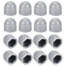 50pcs Hex Nut Cover, M6 Grey Plastic Dome Nut Protection Cap Hex Bolt Nut Covers for Hexagon Screws, Bolts
