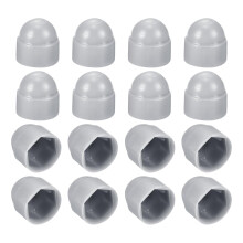 50pcs Hex Nut Cover, M4 Grey Plastic Dome Nut Protection Cap Hex Bolt Nut Covers for Hexagon Screws, Bolts