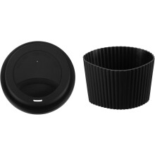 Silicone Cup Lid with Sleeve, Heat Resistant Spill-Proof Lid and Nonslip Mug Cup Sleeve for Coffee, Mug Cover