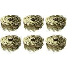 2400 Count Siding Nails 1-3/4" x 0.083" 15-Degree Ring Shank Full Round Head Collated Wire Coil-for Lath and Sheathing Materials