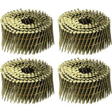 1200 Count Siding Nails 2-1/2" x 0.091" 15-Degree Ring Shank Full Round Head Collated Wire Coil for Lath and Sheathing Materials