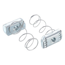 Strut Spring Channel Nut Regular, 5Pcs 3/8"-16 Carbon Steel Zinc-Plating Long Spring Nuts for Strut Channel Mounts Solar Panel