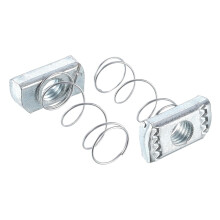 Strut Spring Channel Nut Regular, 10Pcs 1/2"-13 Carbon Steel Zinc-Plating Long Spring Nuts for Strut Channel Mounts Solar Panel