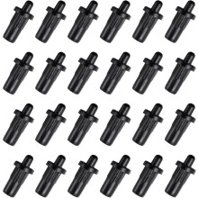 7.5mm Black Plastic Spring Cabinet Pin, 24 Pcs x Cabinet Door Repair Pins