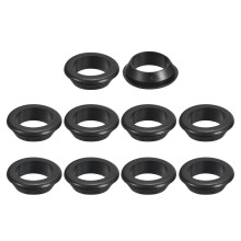 10 Pcs Rubber Grommets, 30mm ID 35mm Drill Hole Double Sided Hollow Firewall Hole Plugs Round Electrical Wiring Gasket, Black