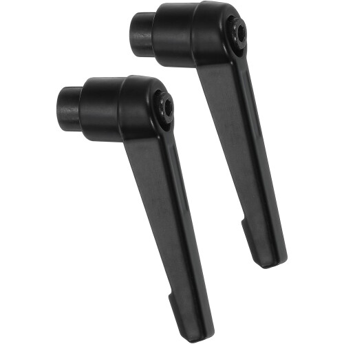 2Pcs M5 Adjustable Knobs Handle Female Thread Push Button Ratchet Quick Release Locking Rotating Bolt for Lathe Machinery, Black