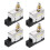 Limit Switch Roller Plunger D4MC-5000 Mount 1NC+1NO 3D Printer Door Switch Metal Momentary Switch 4 Pcs 1