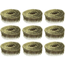 3600 Count Siding Nails 1-1/2" x 0.083" 15-Degree Ring Shank Full Round Head Collated Wire Coil for Lath and Sheathing Materials