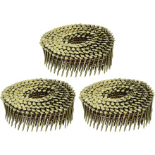 1200 Count Siding Nails 1-1/2" x 0.083" 15-Degree Ring Shank Full Round Head Collated Wire Coil for Lath and Sheathing Materials