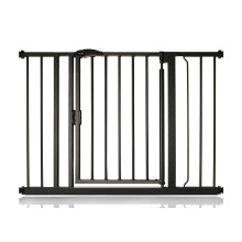(Negro mate, 103.8cm - 110.8cm) Bettacare Puerta Para Mascotas con Cierre Automático