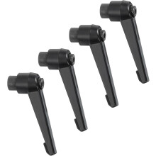 4Pcs M8 Adjustable Knobs Handle Female Thread Push Button Ratchet Quick Release Locking Rotating Bolt for Lathe Machinery, Black