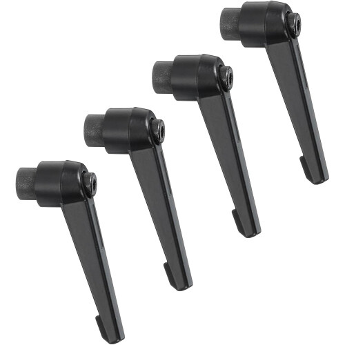 4Pcs M8 Adjustable Knobs Handle Female Thread Push Button Ratchet Quick Release Locking Rotating Bolt for Lathe Machinery, Black