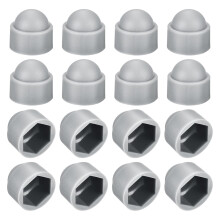 50pcs Hex Nut Cover, M12 Grey Plastic Dome Nut Protection Cap Hex Bolt Nut Covers for Hexagon Screws, Bolts