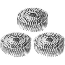 1200 Count Siding Nails 1-1/2"x0.09" 15-Degree 304 Stainless Steel Ring Shank Full Round Head Collated Wire Coil for Lath and Sheathing Materials