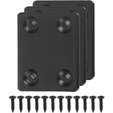 3 Set Flat Repair Plates, 1.5 x 1.77 Inch Stainless Steel Flat Straight Brace Bracket Mending Joining Plates with Screws for Fixing Wooden Furniture C