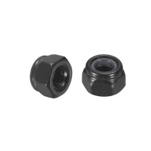 35Pcs M4 x 0.7 Nylon Insert Hex Lock Nuts, Carbon Steel Self-Locking Nylon Insert Stop Nut for Industrial Construction Fasteners, Black&Black