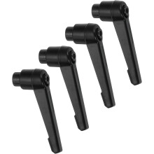 4Pcs M5 Adjustable Knobs Handle Female Thread Push Button Ratchet Quick Release Locking Rotating Bolt for Lathe Machinery, Black
