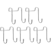 Cabinet Hooks,5pack 2.87" - Over The Door Drawer Cabinet Hook, Multi-Purpose Hooks for Kitchen, Bathroom, Drawers, Closet (Silver)