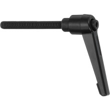 1Pcs M6 x 50mm Adjustable Knobs Handle Male Thread Push Button Ratchet Quick Release Locking Rotating Bolt for Lathe Machinery, Black