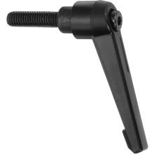 1Pcs M8 x 25mm Adjustable Knobs Handle Male Thread Push Button Ratchet Quick Release Locking Rotating Bolt for Lathe Machinery, Black