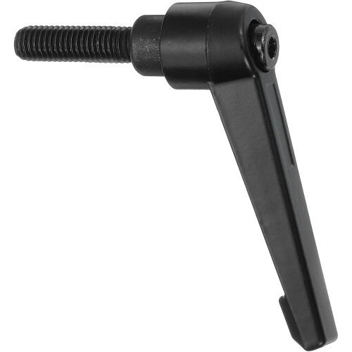 1Pcs M8 x 25mm Adjustable Knobs Handle Male Thread Push Button Ratchet Quick Release Locking Rotating Bolt for Lathe Machinery, Black