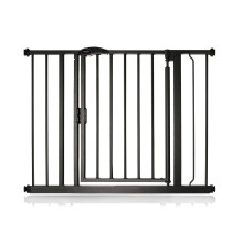 (Negro mate, 96.6cm - 103.6cm) Bettacare Puerta Para Mascotas con Cierre Automático