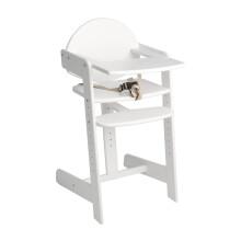 (White) Safetots Grow With Me Wooden High Chair