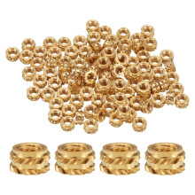 50pcs M2 Threaded Inserts Brass Heat Set Insert M2x2mm, OD 3.5mm Knurled Insert Nuts, 3D Printing Brass Nuts Female Threaded Inserts Nuts