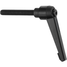 1Pcs M8 x 50mm Adjustable Knobs Handle Male Thread Push Button Ratchet Quick Release Locking Rotating Bolt for Lathe Machinery, Black
