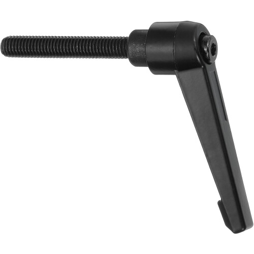 1Pcs M8 x 50mm Adjustable Knobs Handle Male Thread Push Button Ratchet Quick Release Locking Rotating Bolt for Lathe Machinery, Black