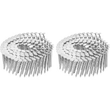 480 Count Siding Nails 1-3/4"x0.12" 15-Degree 304 Stainless Steel Ring Shank Full Round Head Collated Wire Coil for Lath and Sheathing Materials