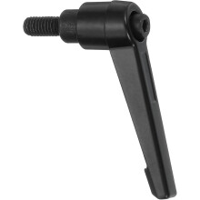 1Pcs M6 x 12mm Adjustable Knobs Handle Male Thread Push Button Ratchet Quick Release Locking Rotating Bolt for Lathe Machinery, Black