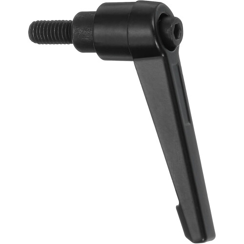 1Pcs M6 x 12mm Adjustable Knobs Handle Male Thread Push Button Ratchet Quick Release Locking Rotating Bolt for Lathe Machinery, Black
