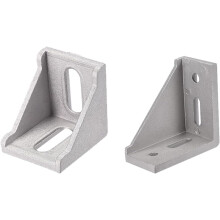 Inside Corner Bracket Gusset, 10pcs 1.57"x1.57" and 6pcs 3.15"x3.15" for 4040 Series Aluminum Extrusion Profile with Slot 8mm (Silver)