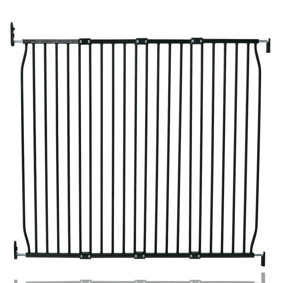 Safetots (130Cm - 140Cm, Black) Eco Screw Fit Baby Gate