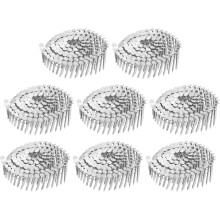 1200 Count Siding Nails 1-1/2"x0.12" 15-Degree 304 Stainless Steel Ring Shank Full Round Head Collated Wire Coil for Lath and Sheathing Materials